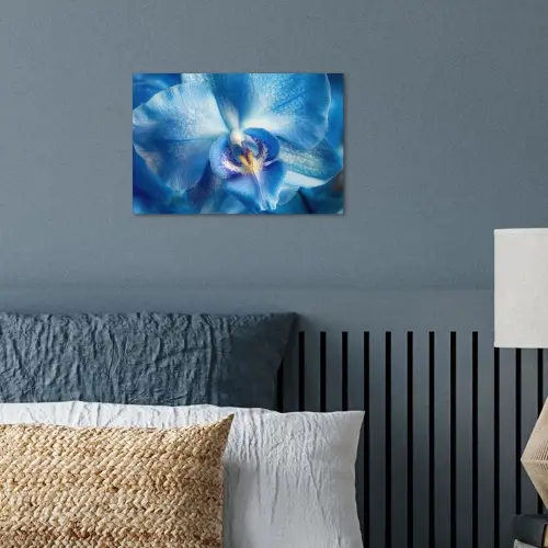 Blauw - Orchidee - Elegeant poster papier klein -sfeer2