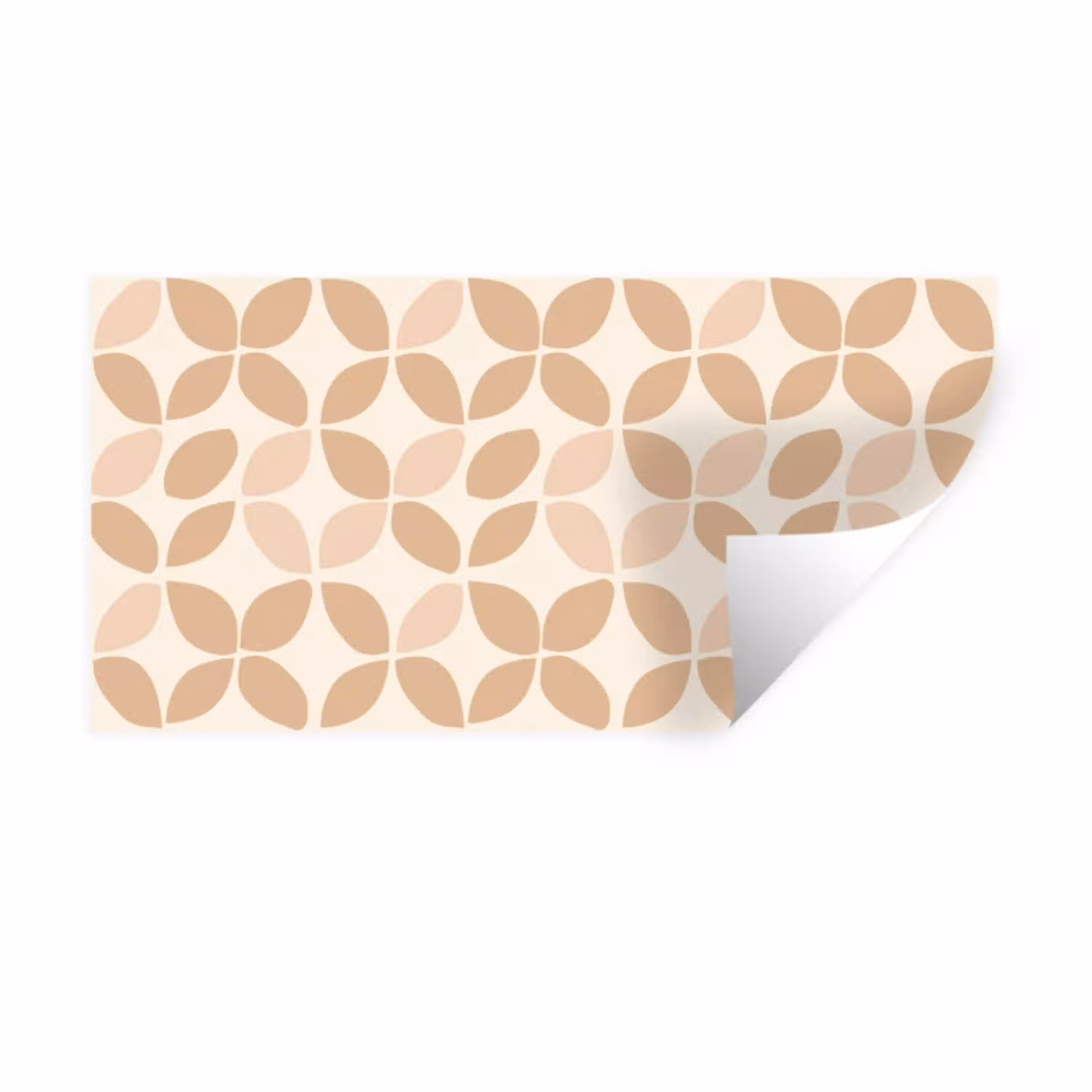 Beige - Bladeren - Minimalistisch - Patroon Muursticker klein 287 -3d