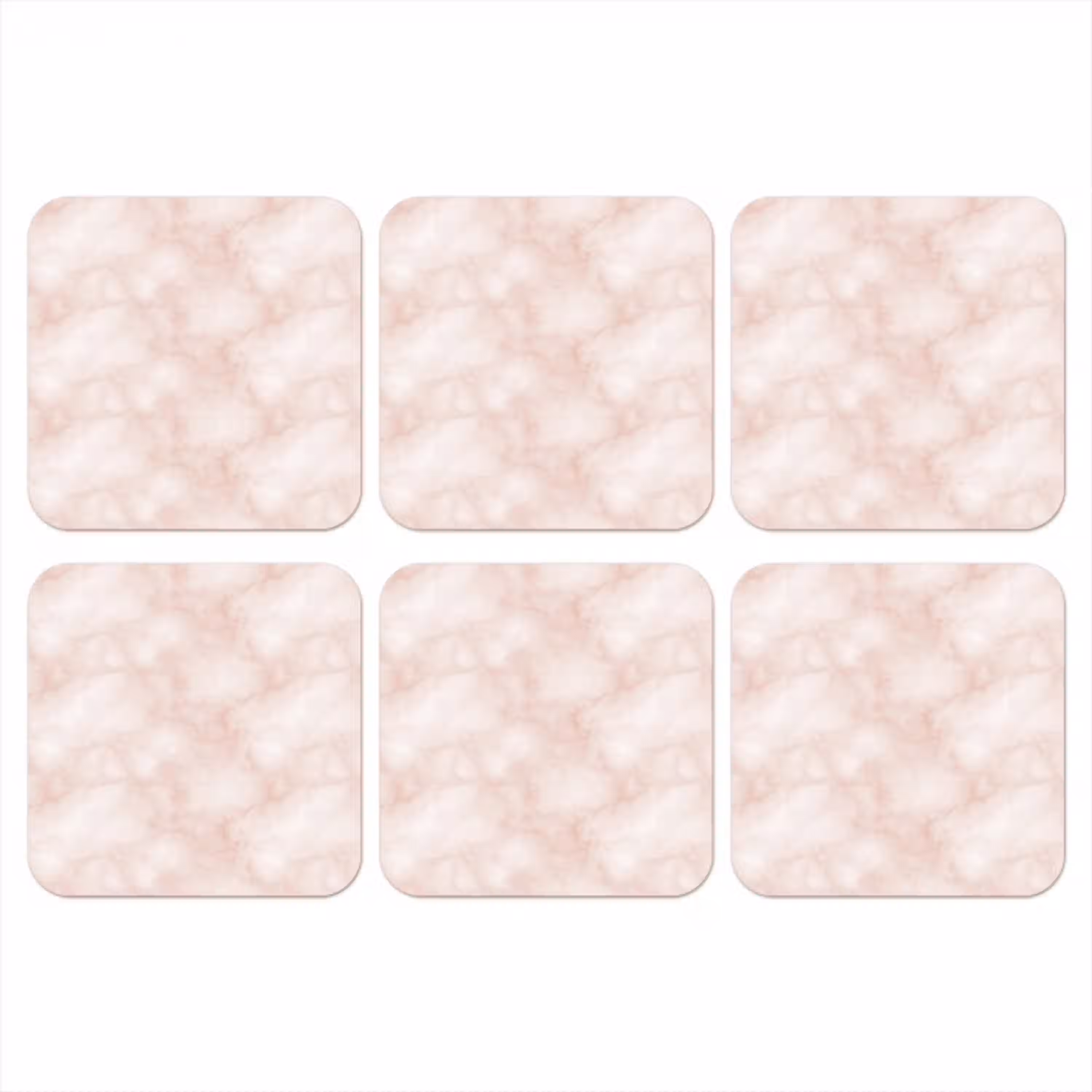 Roze - Marmer - Crème onderzetter kurk middel 366 -3d