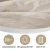 Champagne - Bed - Bubbels Akoestische PET Vilt - Rond klein -closeup_NL