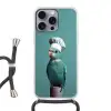 Parkiet - Vogel - Koksmuts - Cute Hoesje iPhone 16 Pro Max met koord klein -3d