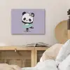 Dansende panda - Paars - Sierlijk - Kawaii PET vilt klein -sfeer3