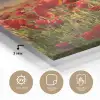 Zonsondergang - Klaprozen - Rood - Bloemen - Veld - Natuur plexiglas 5mm klein -sfeer2
