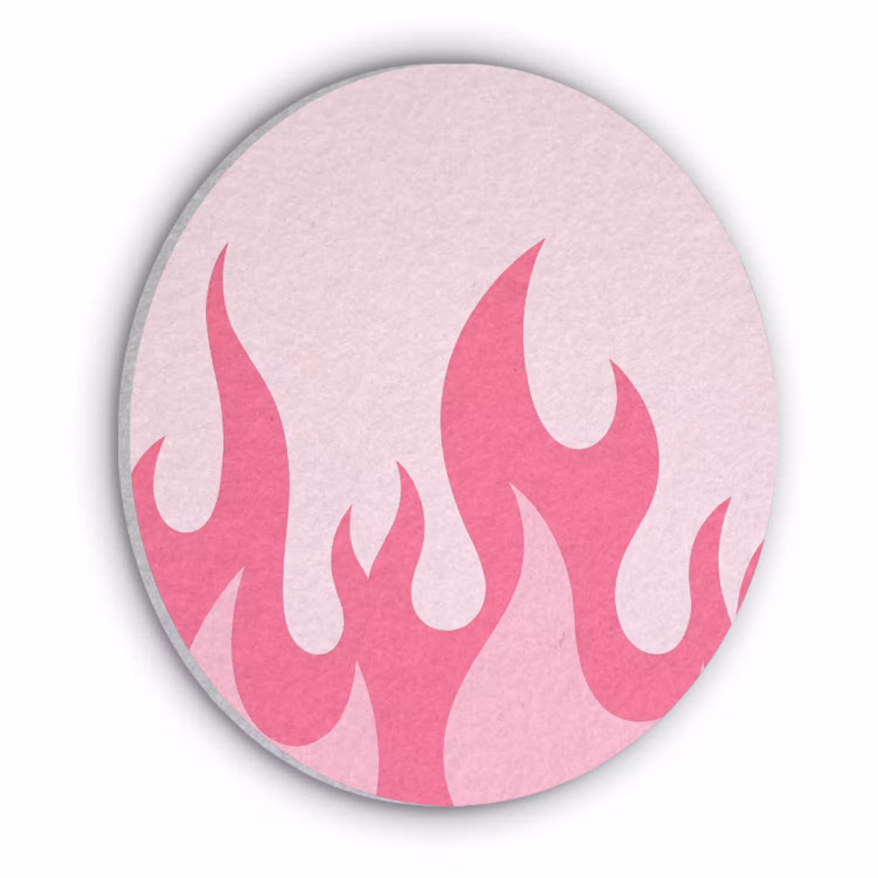 Vlammen - Patroon - Abstract - Modern - Roze Akoestische PET Vilt - Rond klein -3d