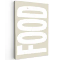 Food - Eten - Decoratie - Japandi Tuinposter op houten frame 2 cm dik klein -3d