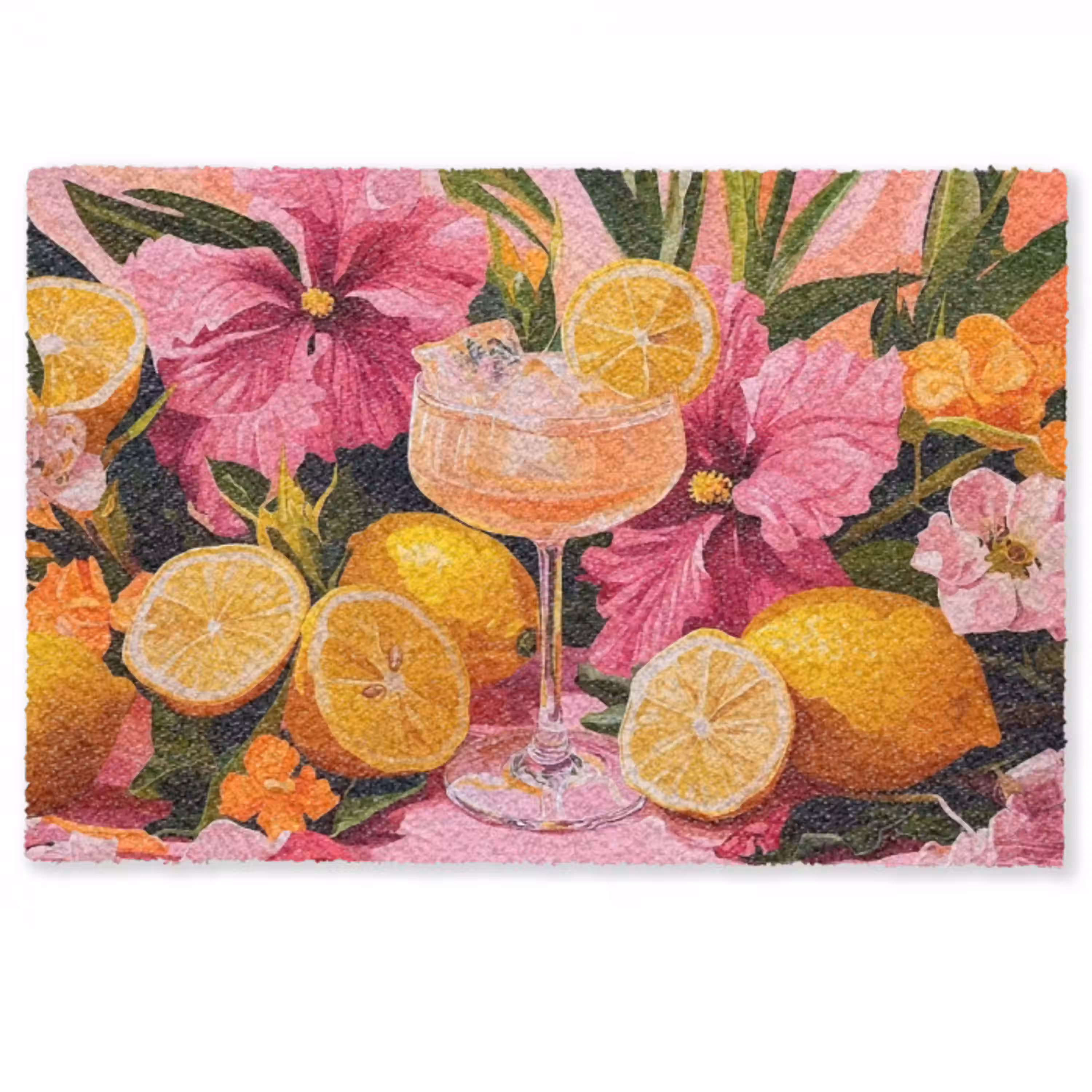 Drink - Bloemen - Yellow Deurmat klein -zkaufland3d