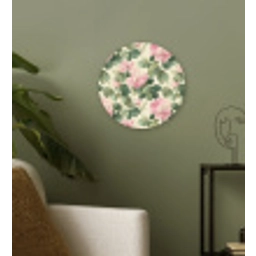 Rozen - Botanisch - Roze Wandcirkel kunststof plaat 5mm dik klein 188 -sfeer3