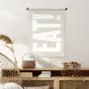 Eten - Decoratie - Beige - Wit Wandkleed katoen klein -sfeer5