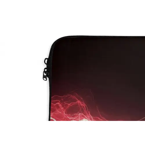 Gaming - Rood - Elektriciteit - Energie  - Lijn laptophoes neopreen klein -detail