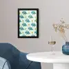 Triceratop - Blauw - Stippen - Boompjes fotolijst zwart zonder passe partout klein -sfeer4