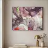 Marmer - Rood - Paars - Goud Textielframe zwart klein -sfeer2