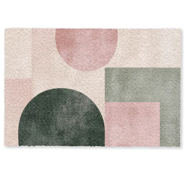 Deurmat - Vormen - Abstract - Cirkel - Zwart