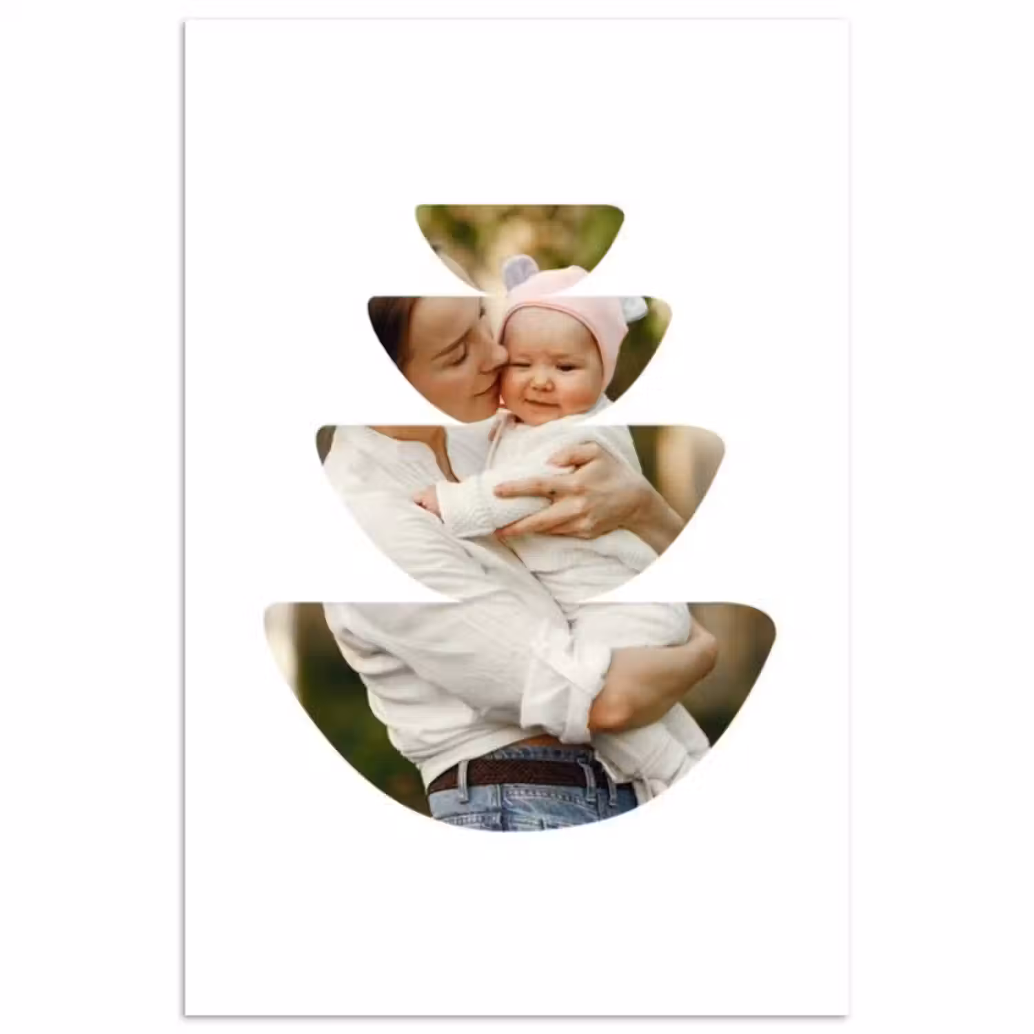Gepersonaliseerde poster - Foto in abstracte ronde vormen