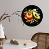 Tomaat - Avocado - Peper - Graffiti - Verf - Modern Wandcirkel behangsticker klein -sfeer3