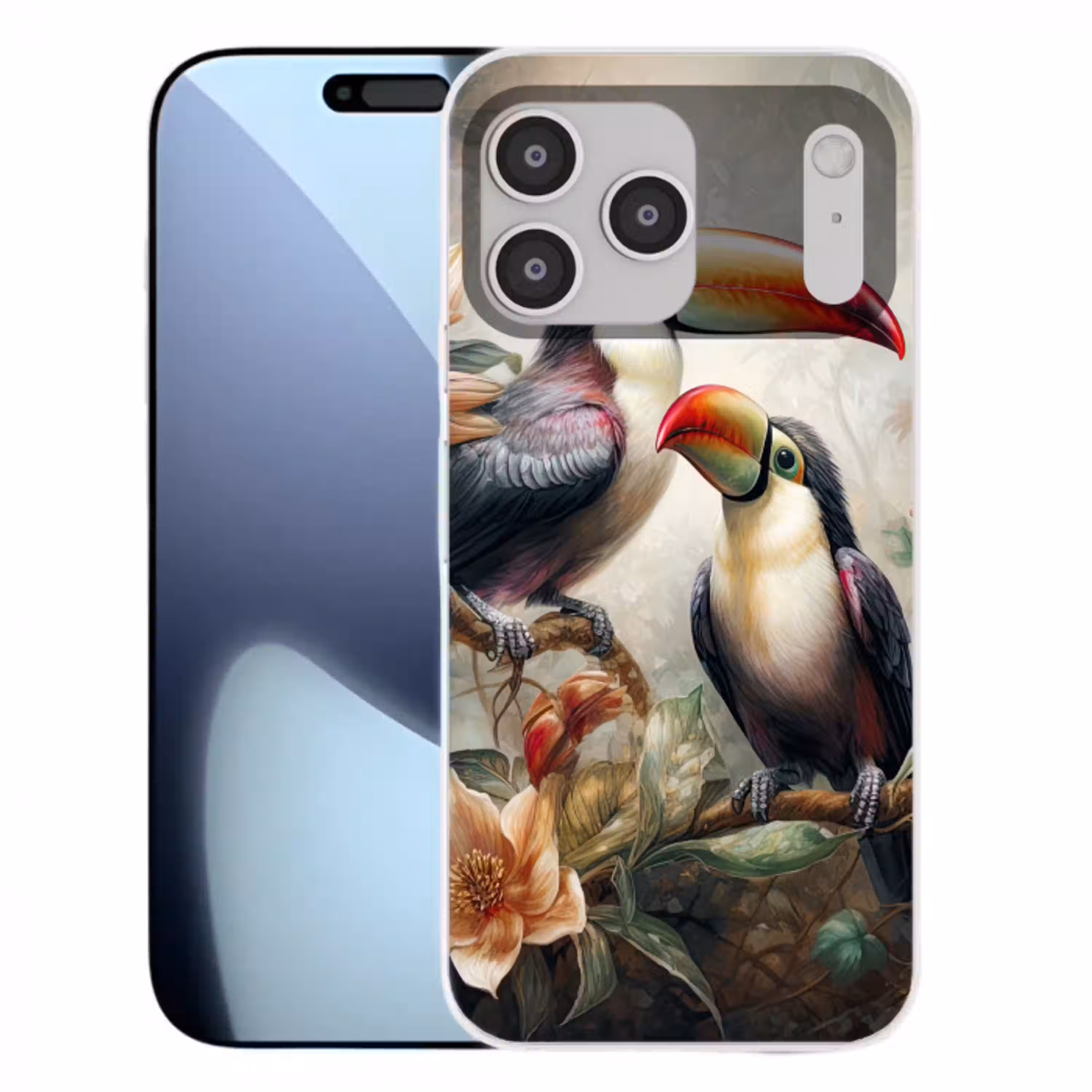 Toekan - Vogels - Bloemen - Jungle Telefoonhoesje iPhone 17 Pro Max klein -3d