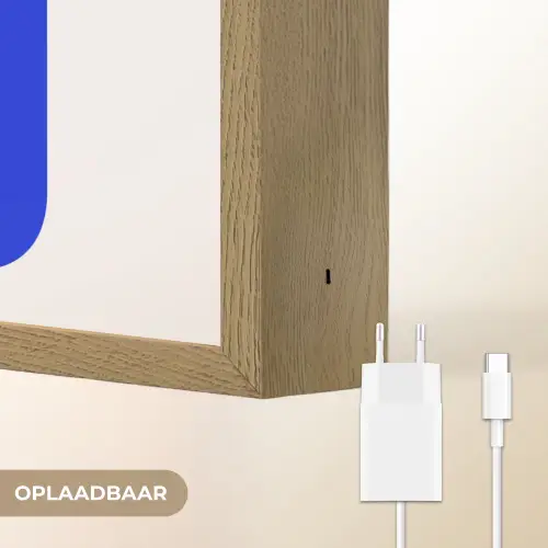 Ciao - Hoofdletters - Blauw - Minimalistisch Light Box met batterij (Wandlamp) middel -USP_websiteoplaadbaarNL