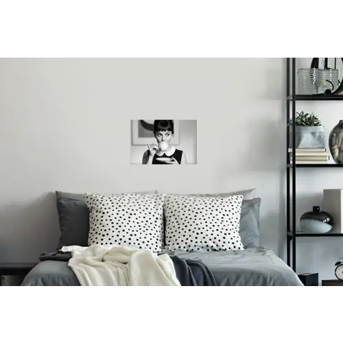 Portret - Thee - Vrouw Muursticker klein -slaapkamer