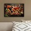 Kruiden - Specerijen - Wereldkaart - Bruin - Lepel - Kleurrijk canvas 2cm klein -sfeer3