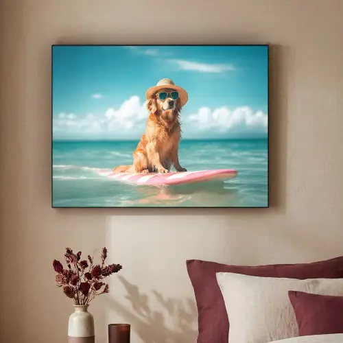 Zeewater - Hond - Golden retriever - Zonnebril Textielframe - compleet frame klein -sfeer1
