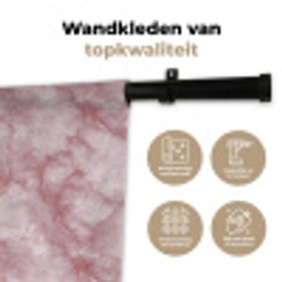 Roze - Kwartsmarmer - Aders Wandkleed katoen klein 269 -sfeer2