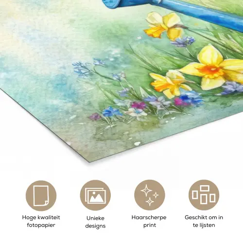 Lavendelbloemen - Quote - Gieter poster papier klein -closeup_NL