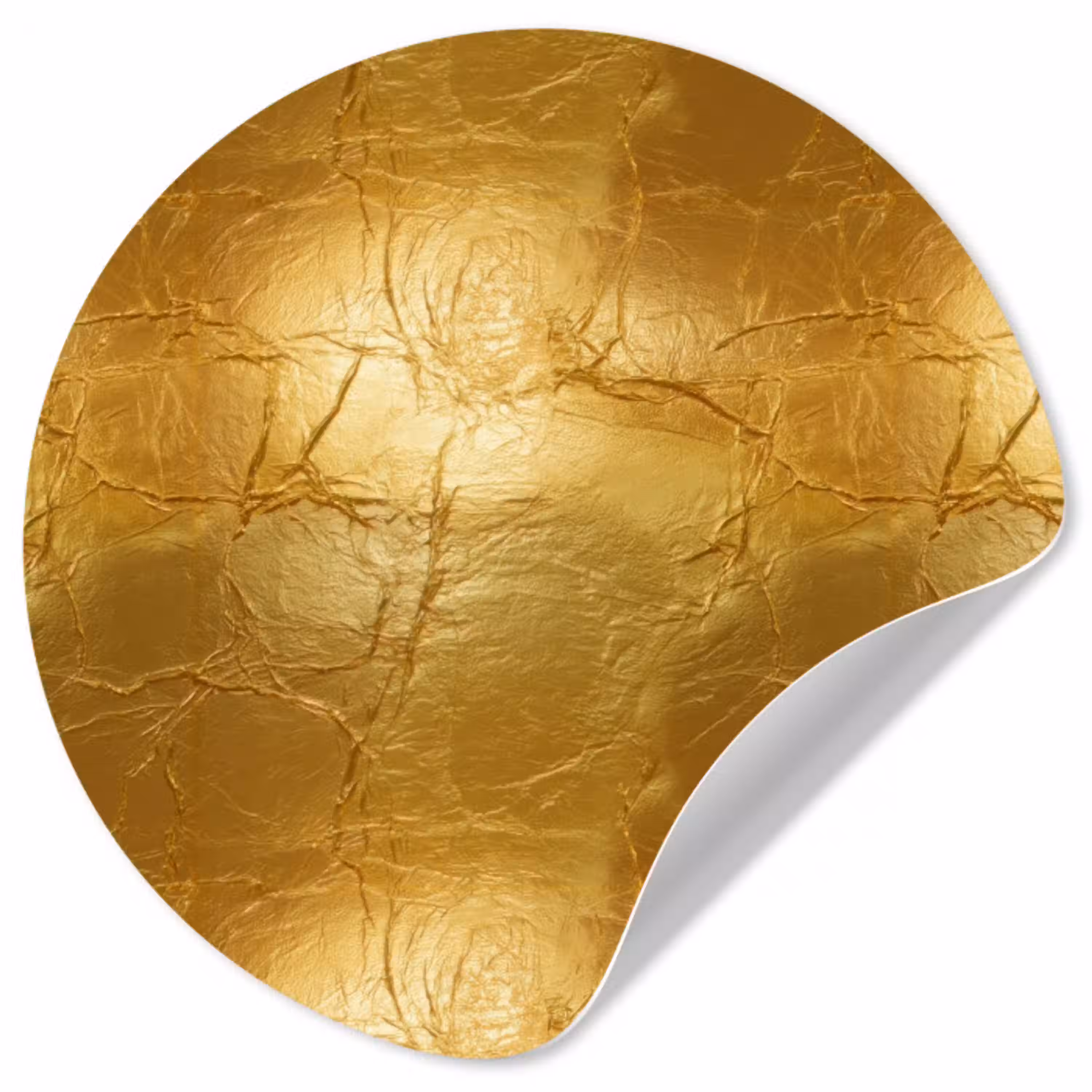 Bladgoud - Vintage - Textuur - Warm Goud Wandcirkel behangsticker klein 186 -3d