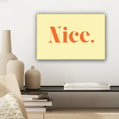 Nice - Oranje - Geel - Minimalistisch canvas 2cm klein -sfeer6