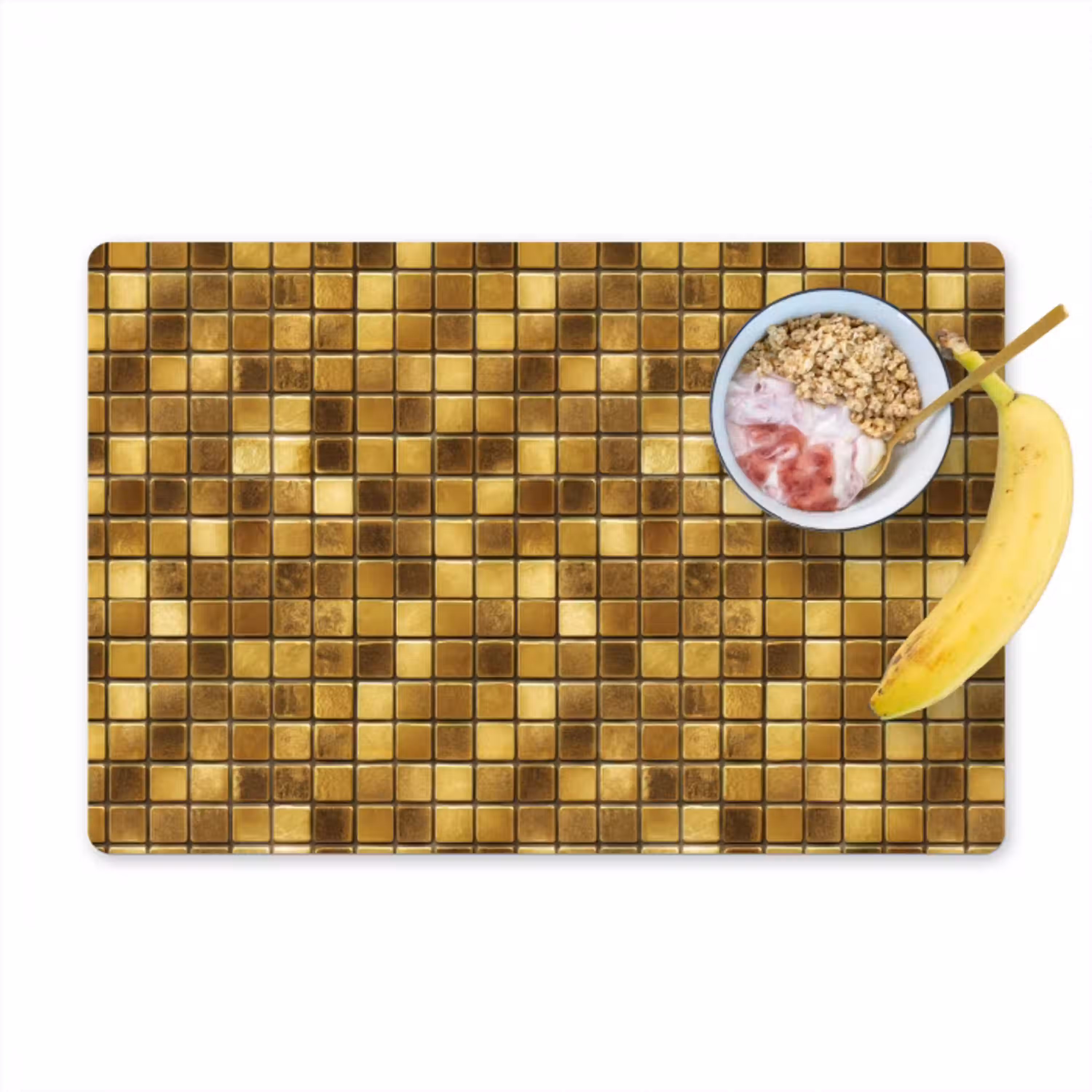 Tegels - Mozaïek - Luxe - Warm Goud Placemat vinyl groot 368 -zzzproduct_Kitchenyeah-website