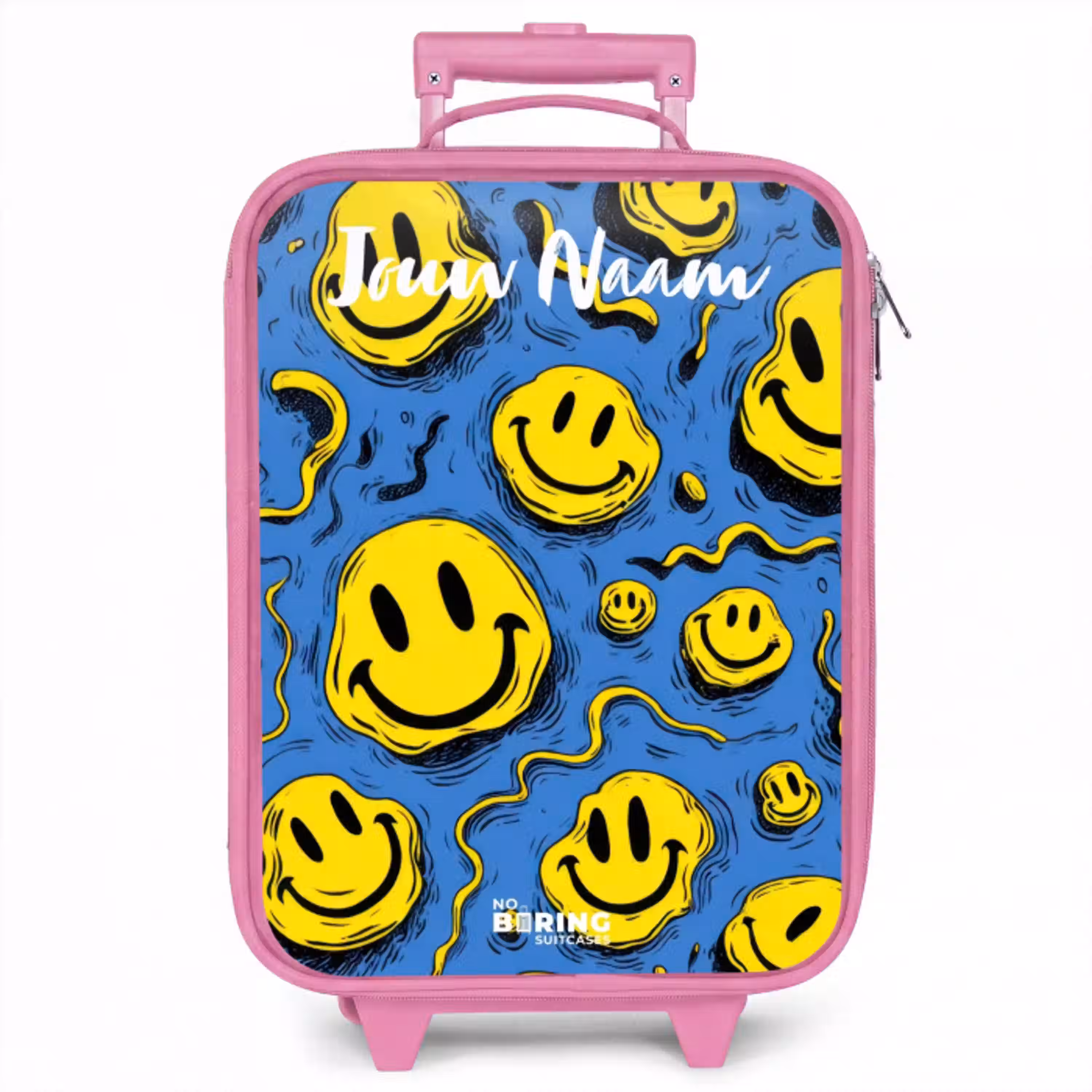 Smiley - Blauw - Geel Kinderkoffer - Roze klein -zzz_website3d
