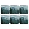 Naaldwoud - Bergen - Mist onderzetter kurk middel -3d