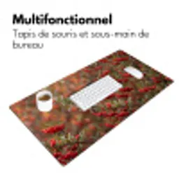 Goudvink - Bessen - Herfst - Natuur - Kleurrijk Muismat XXL klein -zsfeer4_frans