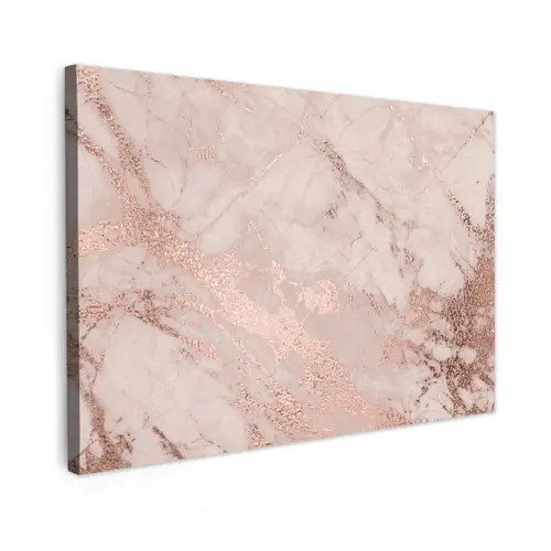 Marmer - Roze - Luxe - Marmerlook - Glitter - Design canvas 2cm klein -z3d