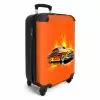 Gele auto met gele vlammen NBS - Handbagage koffer - Unisex middel -productfoto_3d