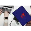 Yes fun - Rood - Blauw - Stippen laptophoes neopreen klein -bureau