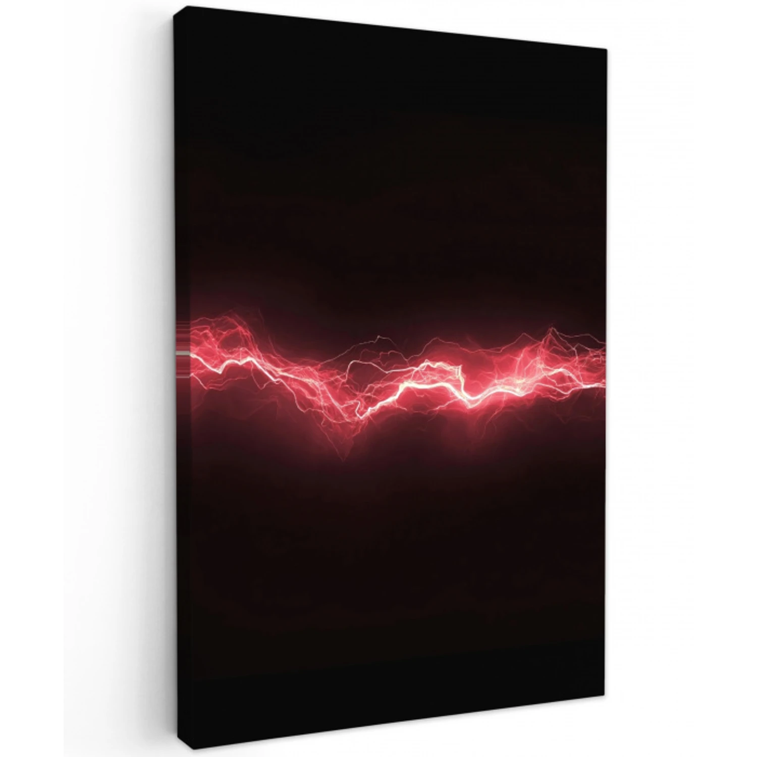 Gaming - Rood - Elektriciteit - Energie  - Lijn Tuinposter op houten frame 2 cm dik middel -3d