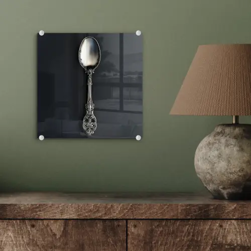 Lepel - Zilver - Metaal plexiglas 5mm klein -sfeer3