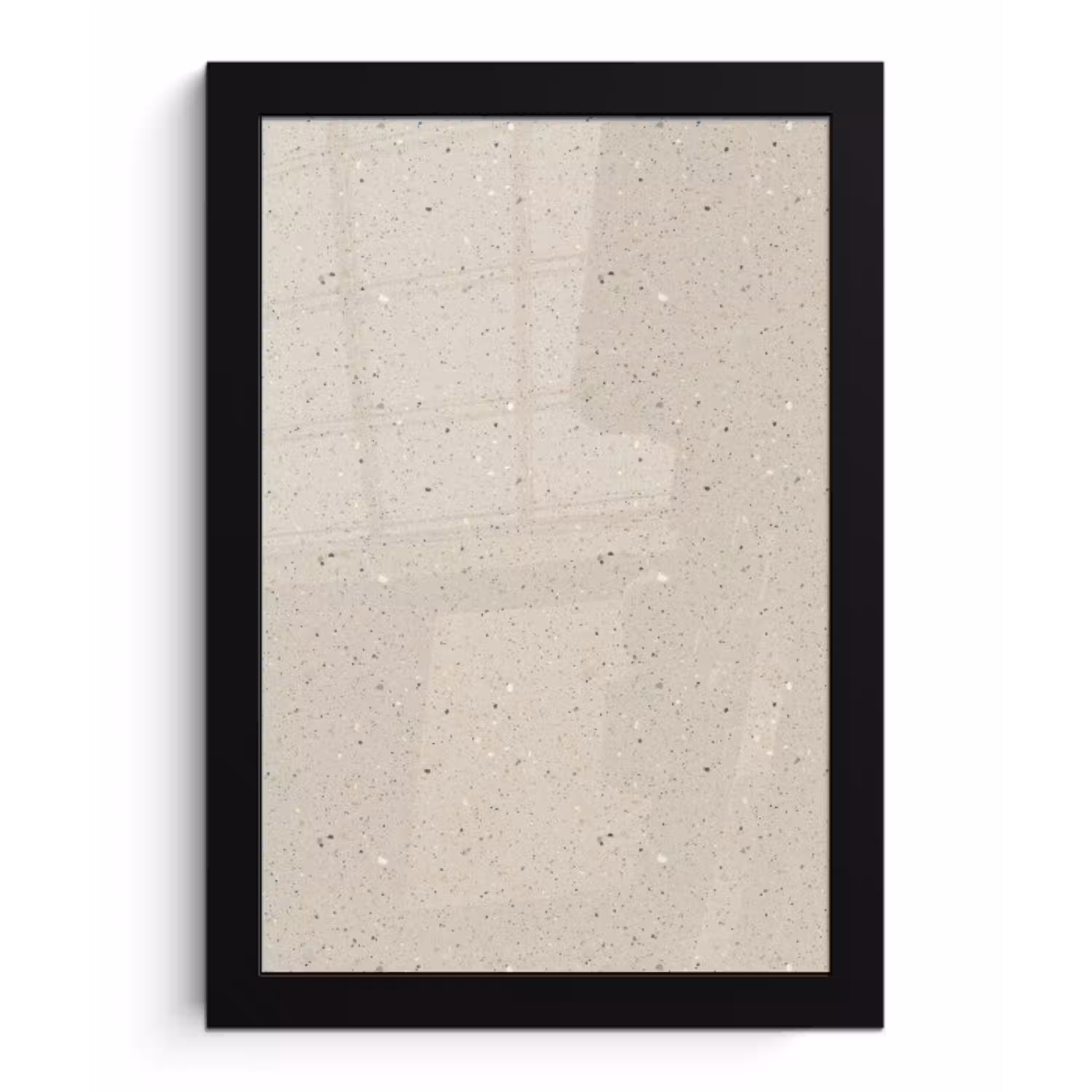 Lichtbeige - Terrazzo - Grijs fotolijst zwart zonder passe partout klein 224 -3d