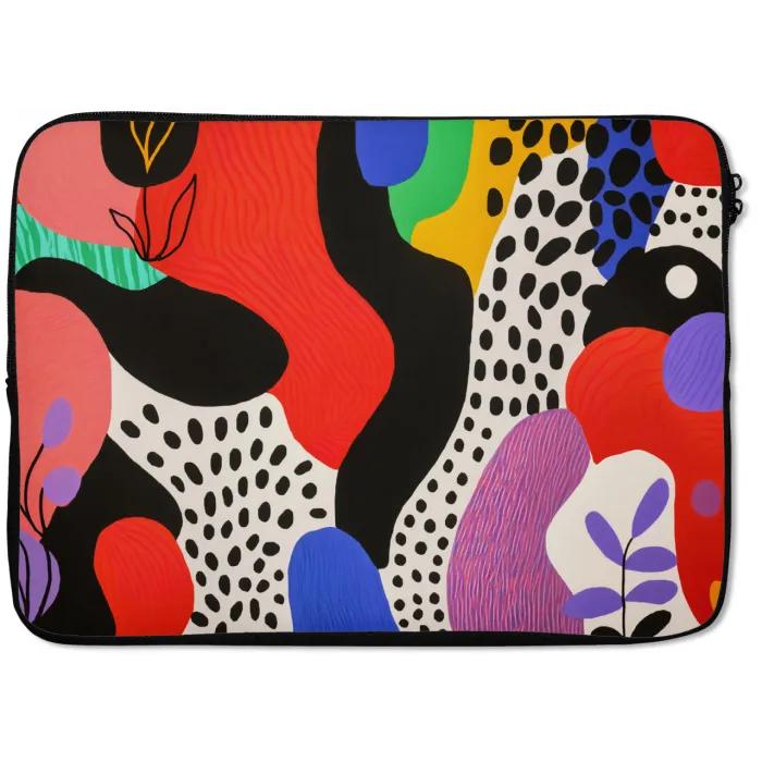 Abstract - Vormen - Kleuren - Stippen laptophoes neopreen klein -zkaufland3dotto