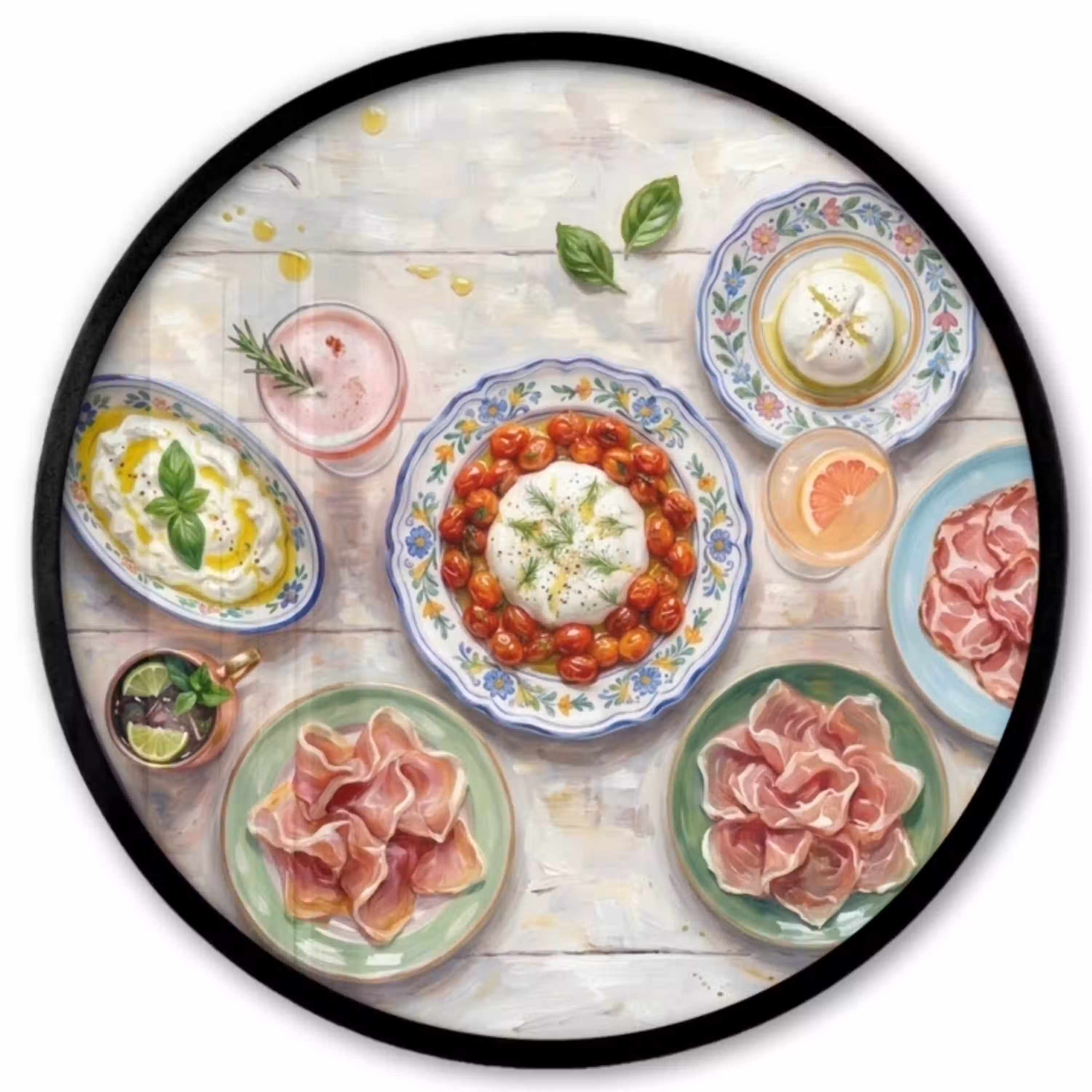 Eten - Tafel - Divers - Modern Fotolijst rond zonder passe partout klein -3d
