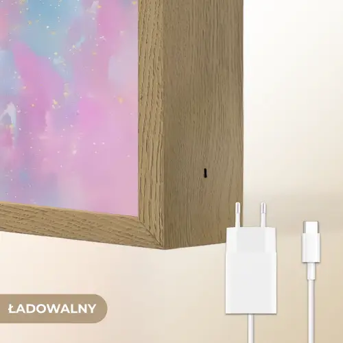 Meisje - Eenhoorn - Glitter Light Box met batterij (Wandlamp kind) middel -USP_websiteoplaadbaarNL