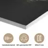Schotse hooglander - Goud - Hoorns - Zwart wit - Koe - Dieren PET vilt klein -closeup_NL