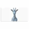 Giraffe - Delfts blauw - Dieren - Minimalistisch Muismat XXL klein -3d_leeg