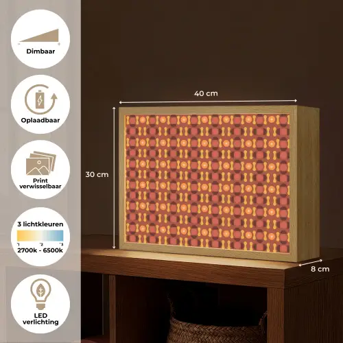 Retro - Disco - Hippie Light Box met batterij (Wandlamp) middel 907 -USP_websiteoverzichtNL