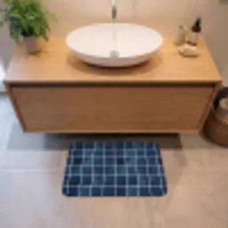 Tegel - Modern - Blauw Badmat klein 997 -sfeer1