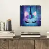 Eenhoorn - Sterren - Magisch - Blauw plexiglas 5mm klein -sfeer1