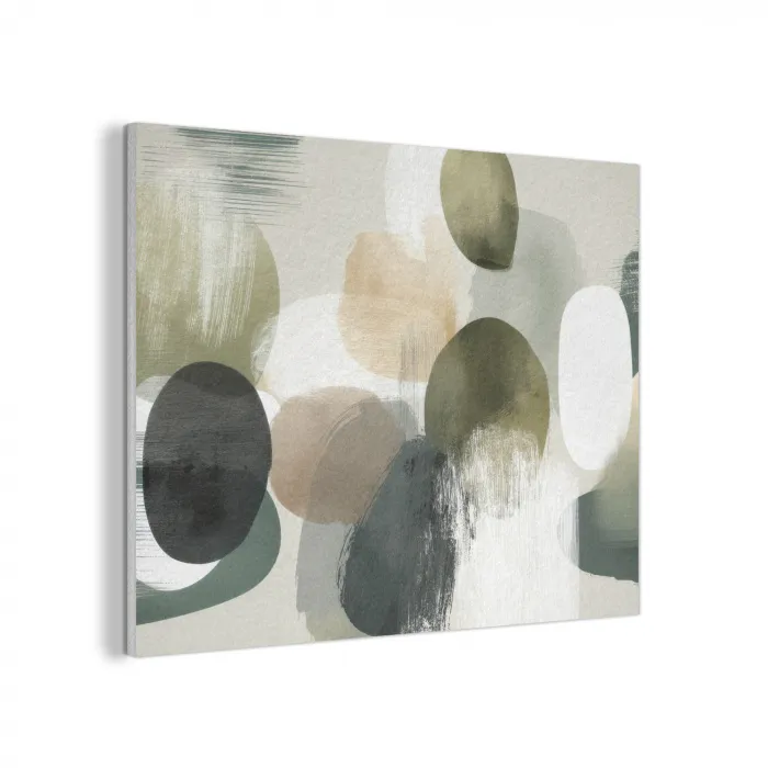 Minimalistisch - Cirkels - Penseelstreken - Beige PET vilt klein -3d