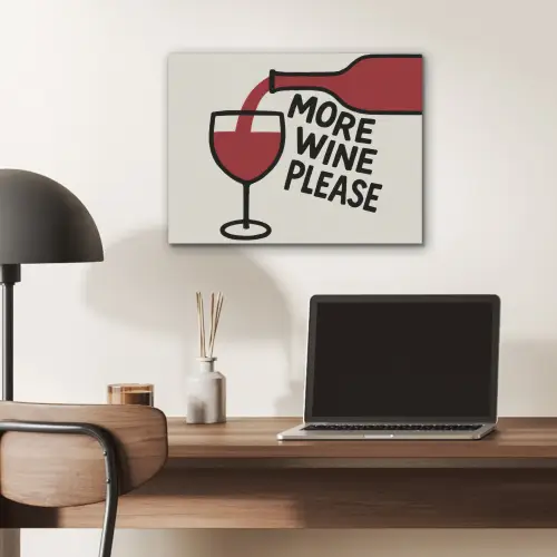 Wijnfles - Quote - Rood - Glas PET vilt klein -sfeer5