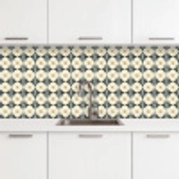 Sierlijk - Ornament - Blauw keuken achterwand 2 middel 871 -3d