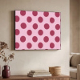 Stippen - Patroon - Bordeaux Textielframe zwart klein 947 -sfeer3