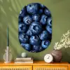 Bessen - Blauw - Fruit Wandcirkel Ovaal Glas middel -sfeer2